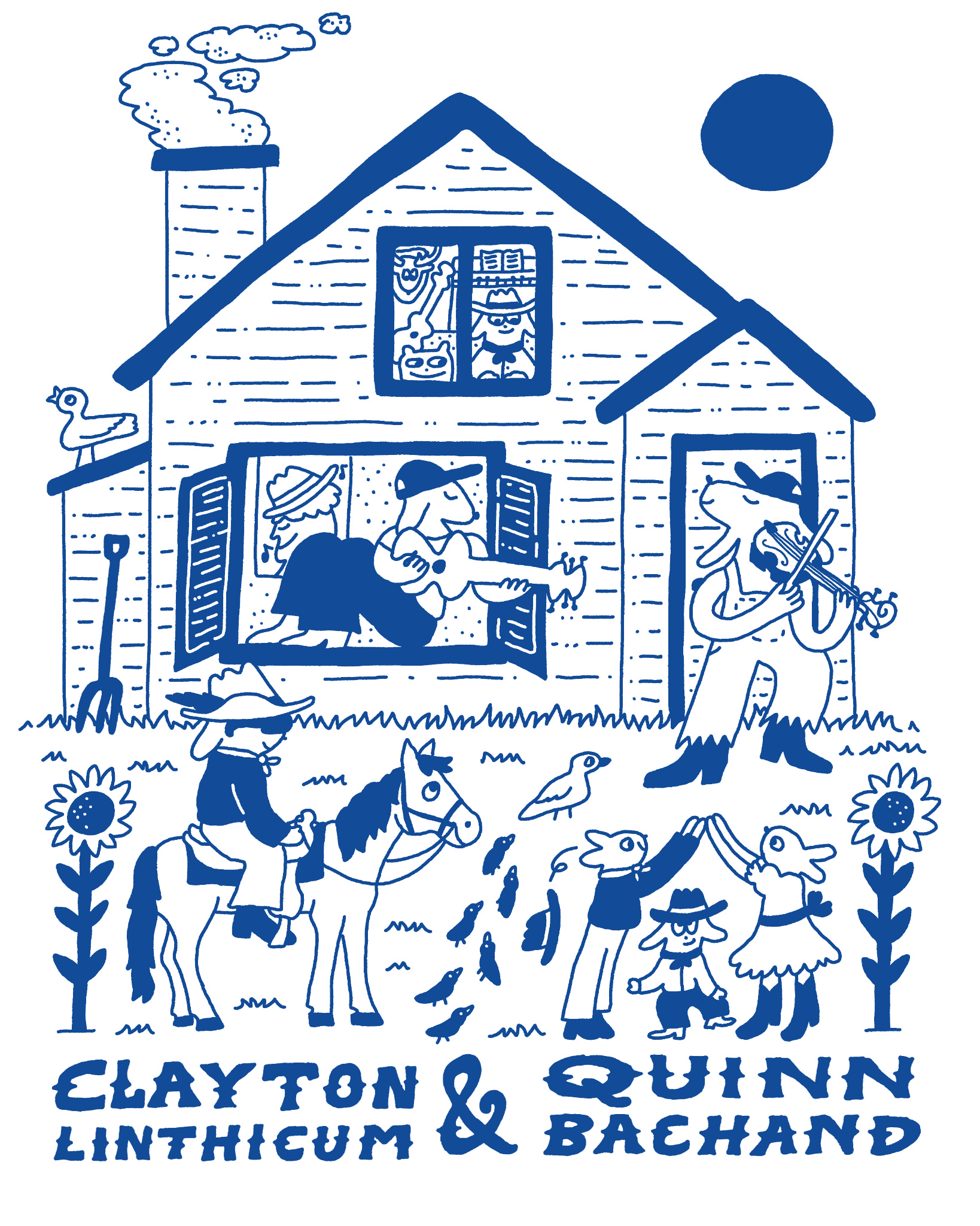 Clayton Linthicum & Quinn Bachand illustrated logo